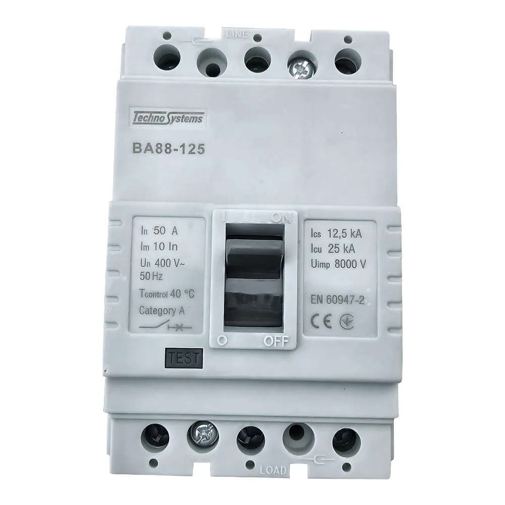 Автоматичний вимикач ВА88-125 3P 50 А 25кА TECHNO SYSTEM TNSy5505223