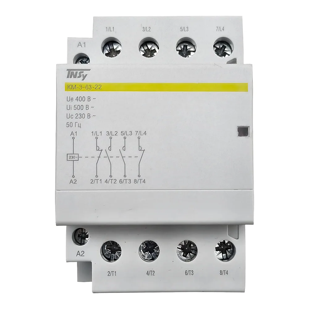 Модульний контактор КМ-3-63-22 63 А 230AC 2NO-2NC 4P 3 модулі TECHNO SYSTEM TNSy5503897