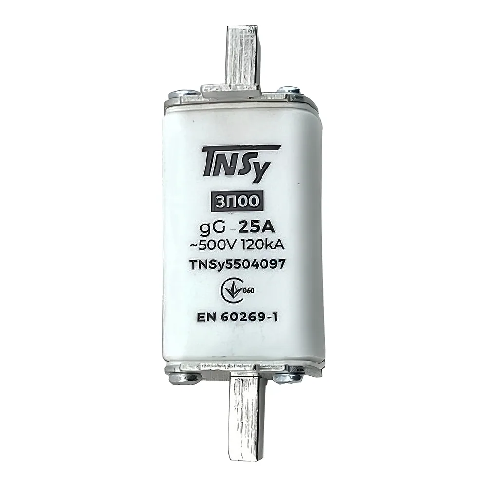 Запобіжник ЗП00 габарит 00 25 А TECHNO SYSTEM TNSy5504097