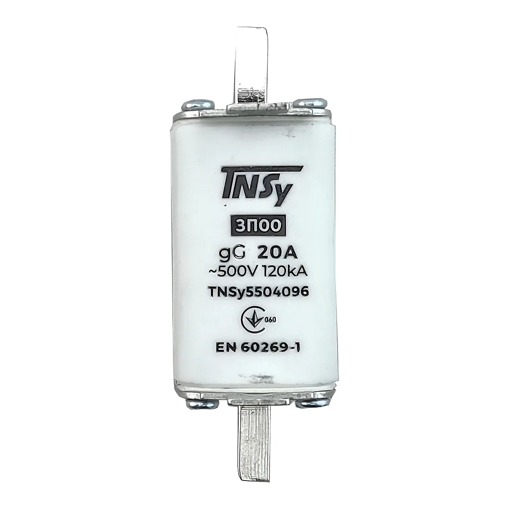 Запобіжник ЗП00 габарит 00 20 А TECHNO SYSTEM TNSy5504096