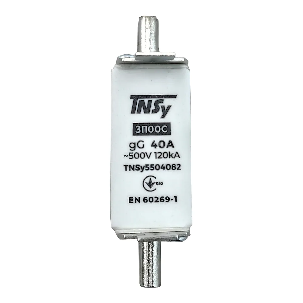 Запобіжник ЗП00C габарит 00С 40 А TECHNO SYSTEM TNSy5504082