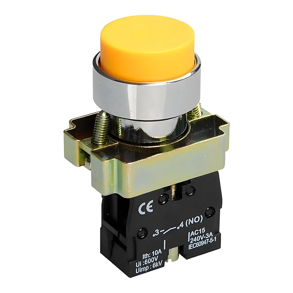 Кнопка XB2-BL51 1NO без підсвічування жовтий TECHNO SYSTEM TNSy5500286