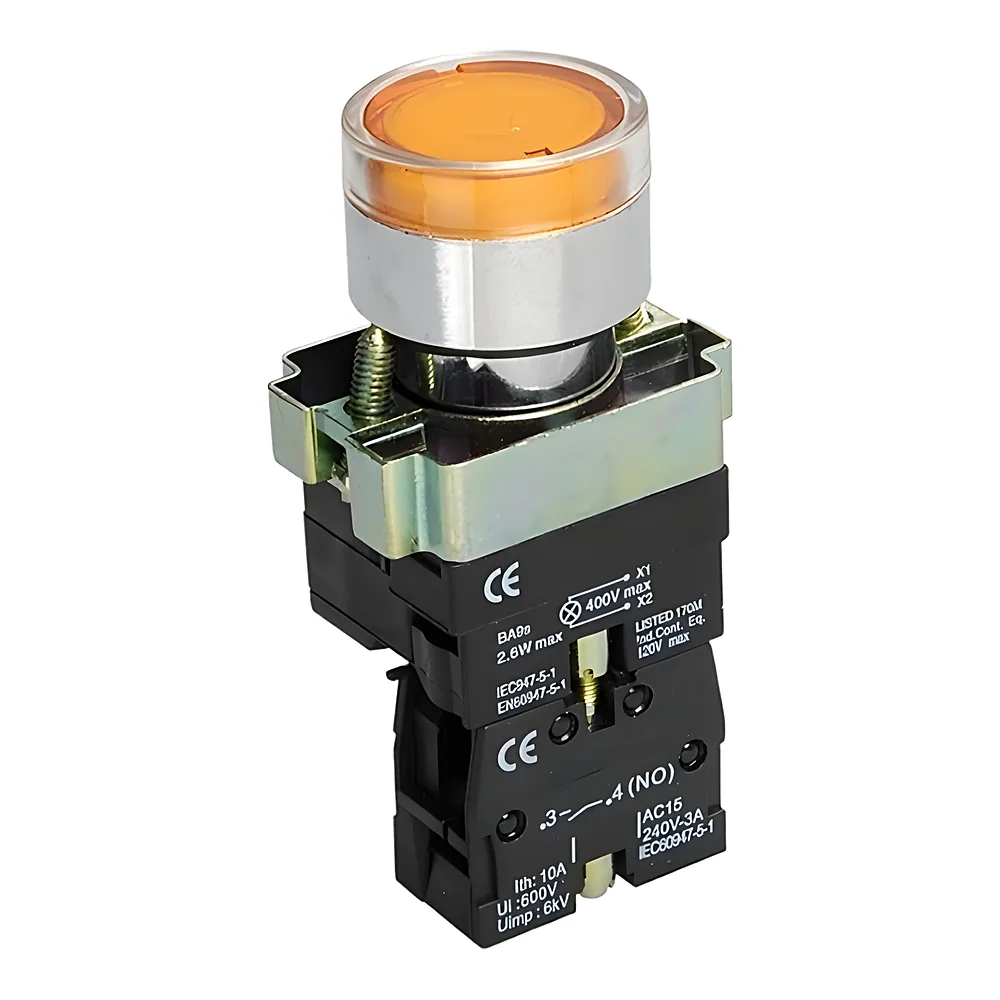 Кнопка XB2-BW3561 1NO з підсвічуванням жовтий TECHNO SYSTEM TNSy5500293