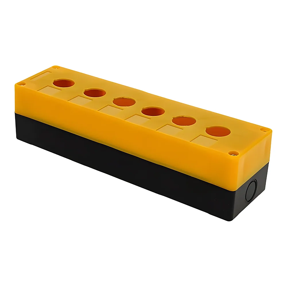 Корпус КП106 для кнопок 6 місця жовта TECHNO SYSTEM TNSy5500301