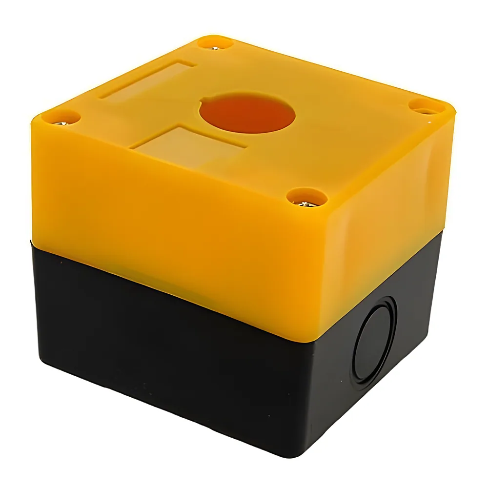Корпус КП101 для кнопок 1 місце жовта TECHNO SYSTEM TNSy5500297