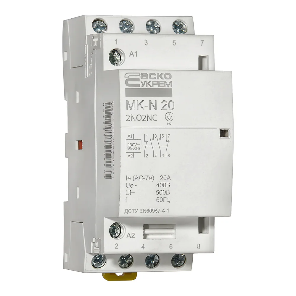 Модульний контактор MK-N 4P 20 А 2NO2NC Аско-Укрем A0040030029