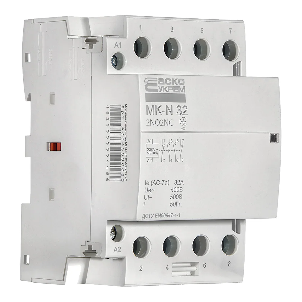 Модульний контактор MK-N 4P 32 А 2NO2NC Аско-Укрем A0040030035