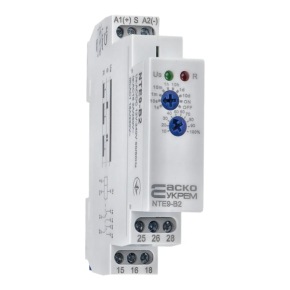 Реле затримки часу на вимкнення NTE9-B2 AC/DC 12–240 В Аско-Укрем A0010240004