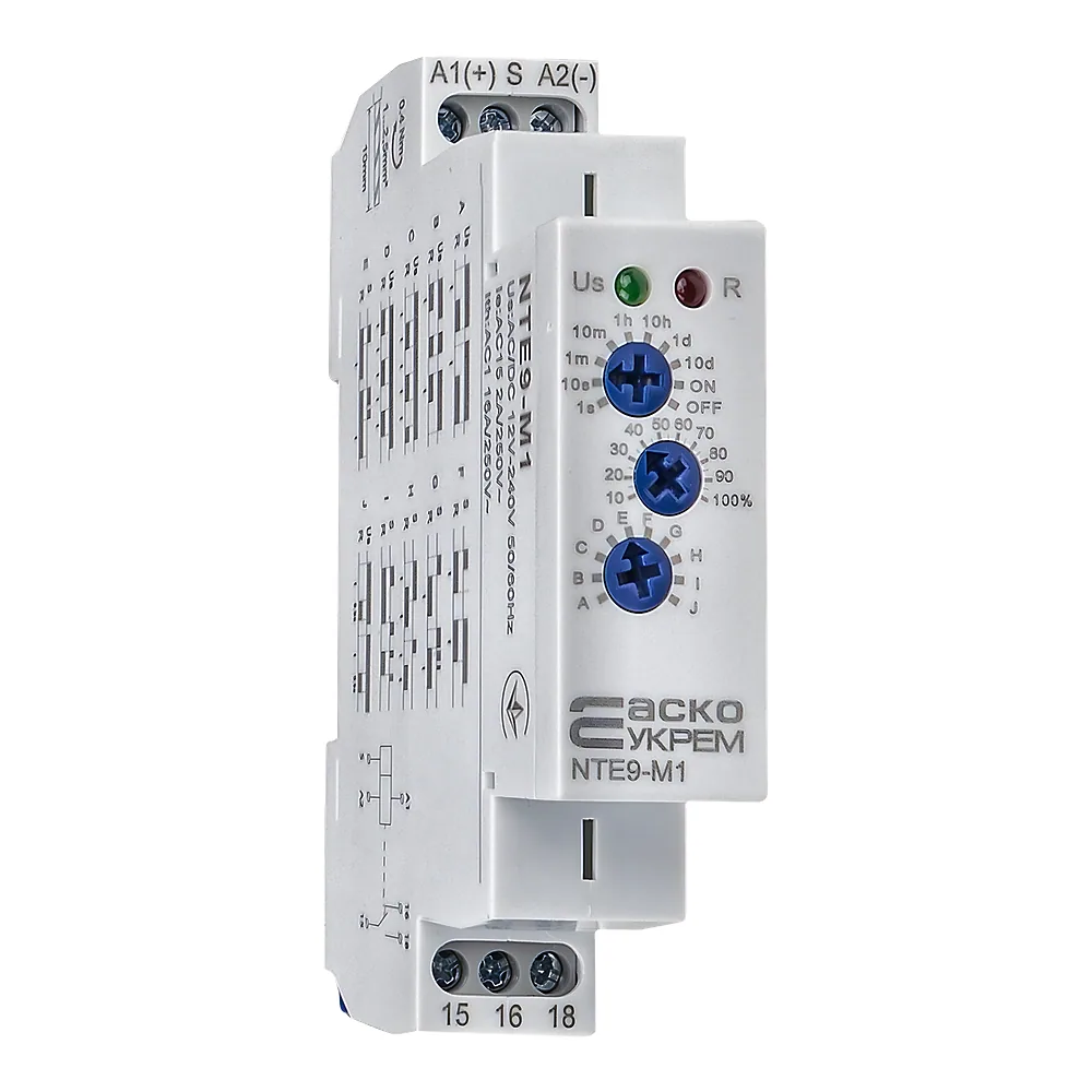 Реле часу багатофункціональне NTE9-M1 AC/DC 12–240 В Аско-Укрем A0010240005