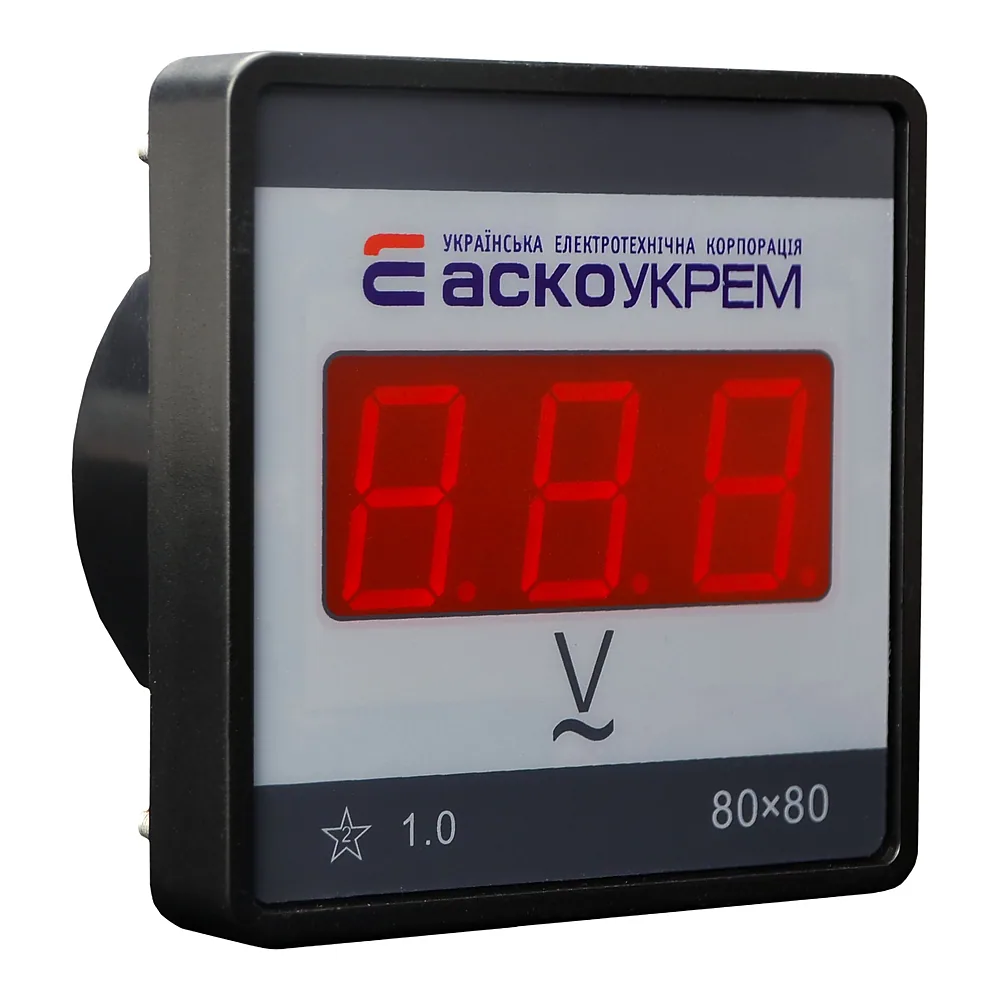 Цифровий вольтметр АС 80-500 В 80х80 (ЦВ-8 LBN) Аско-Укрем A0190010226