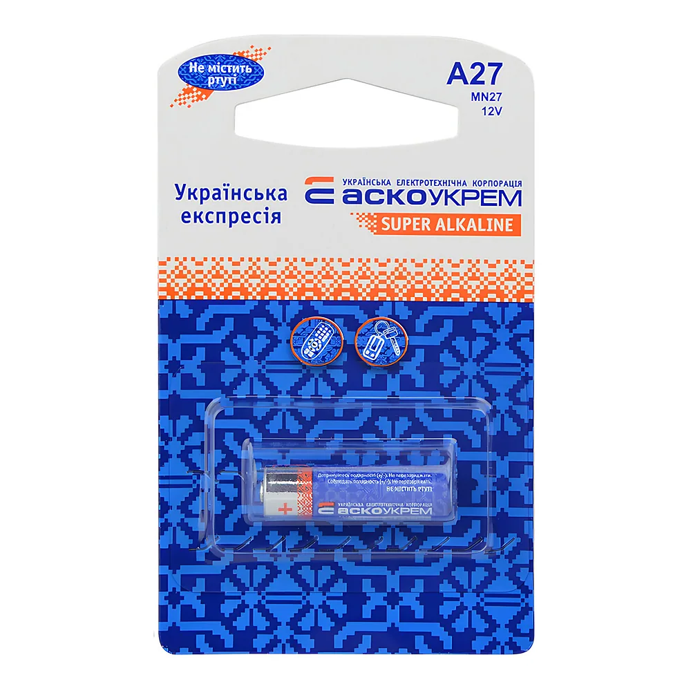 Батарейка A27.MN27.BP1 Аско-Укрем Аско.A27.BP1