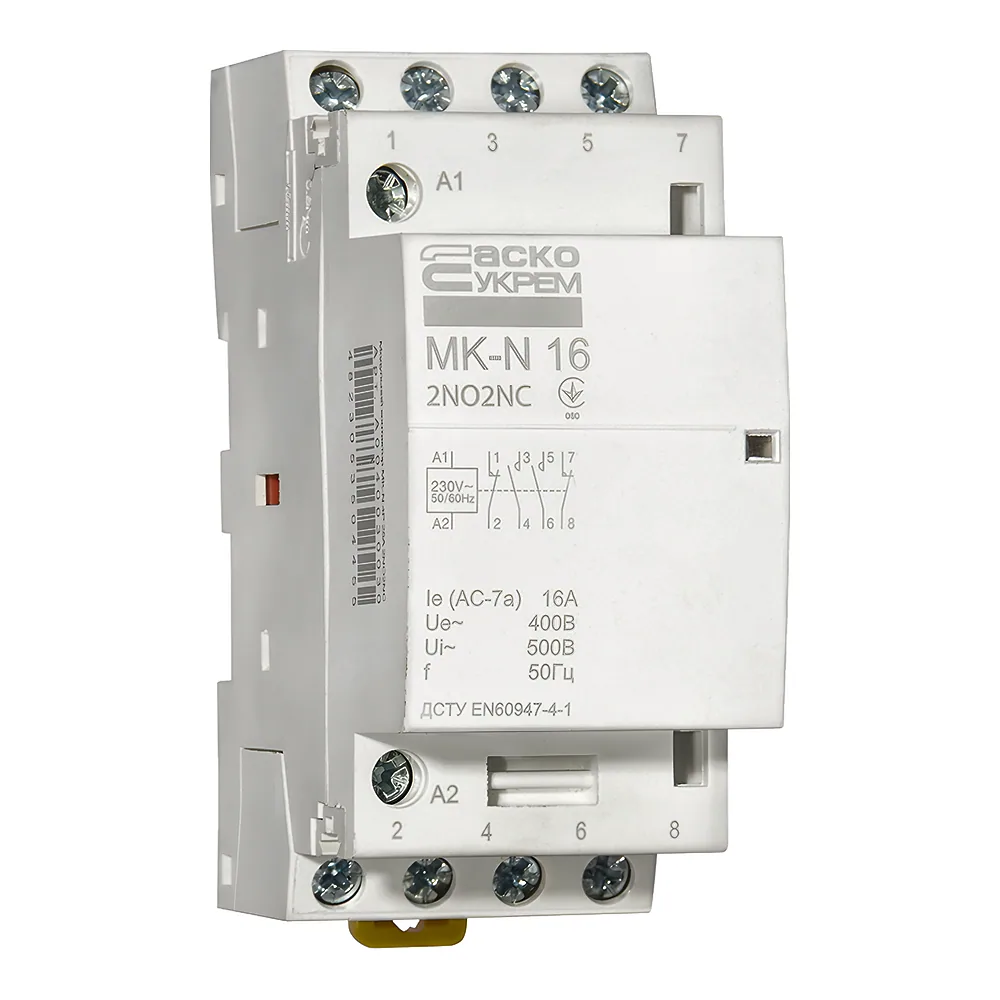 Модульний контактор MK-N 4P 16 А 2NO2NC Аско-Укрем A0040030028