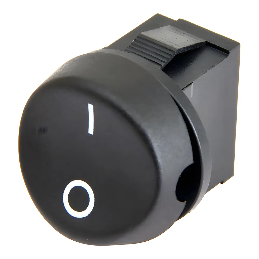 Перемикач 1-клавішний з маркуванням O-I 6 А чорний KCD1-11-101 Аско-Укрем A0140010303