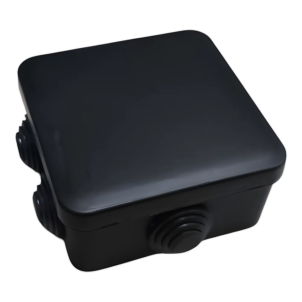 Розподільча коробка герметична зовнішня квадратна IP55 85х85х40 мм чорна Neomax NX1144