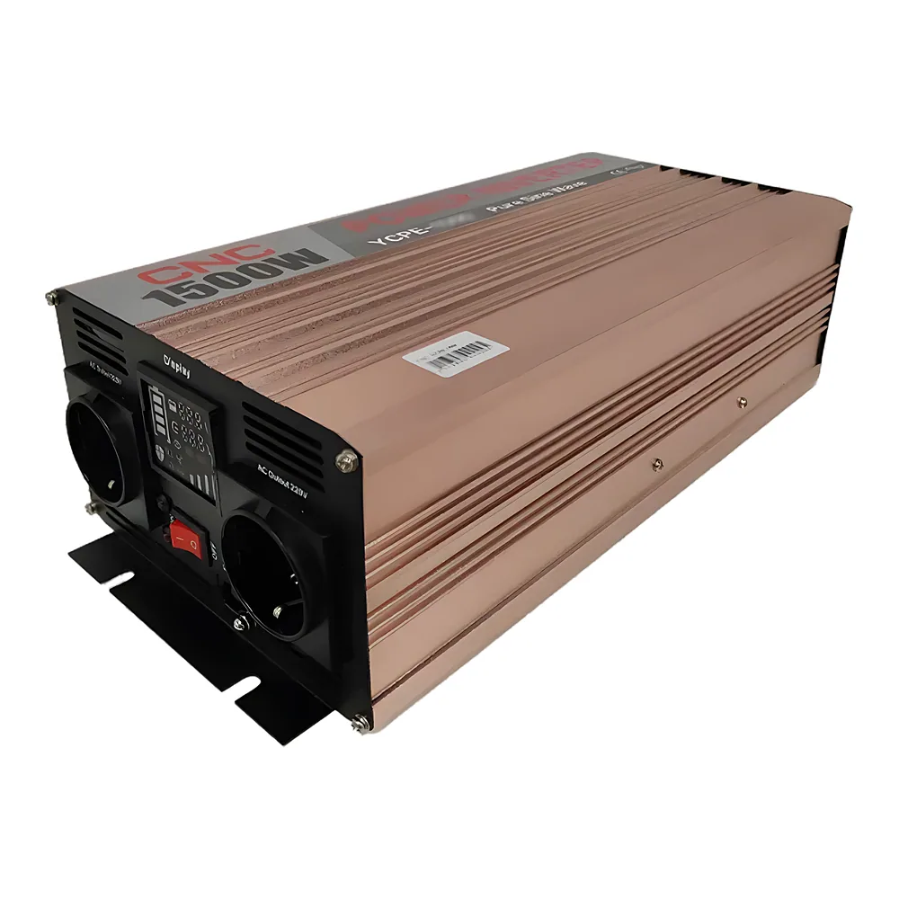 Інвертор YCPE-1500 1500 Вт (пік 3000 Вт) In: 11-15 В DC - Out: 220-230 В AC чиста синусоїда з цифровим дисплеєм CNC Б00042855