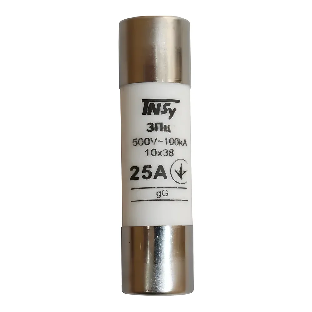 Запобіжник циліндричний ЗПц 10х38 gG 25 А TECHNO SYSTEM TNSy5506462