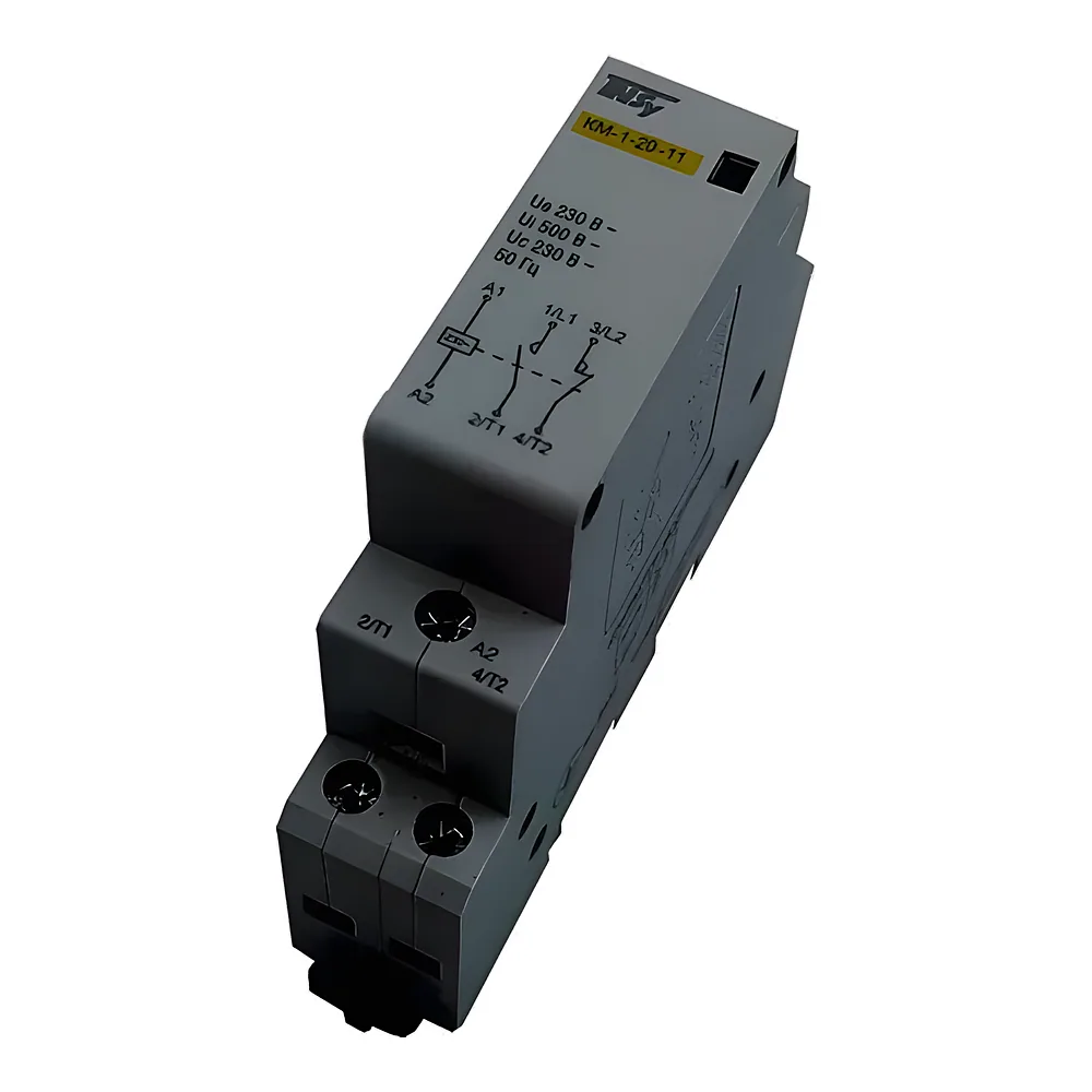 Контактор модульний КМ-1-20-02 20 А 230 В AC 2NC 2P 1 модуль TECHNO SYSTEM TNSy5503806