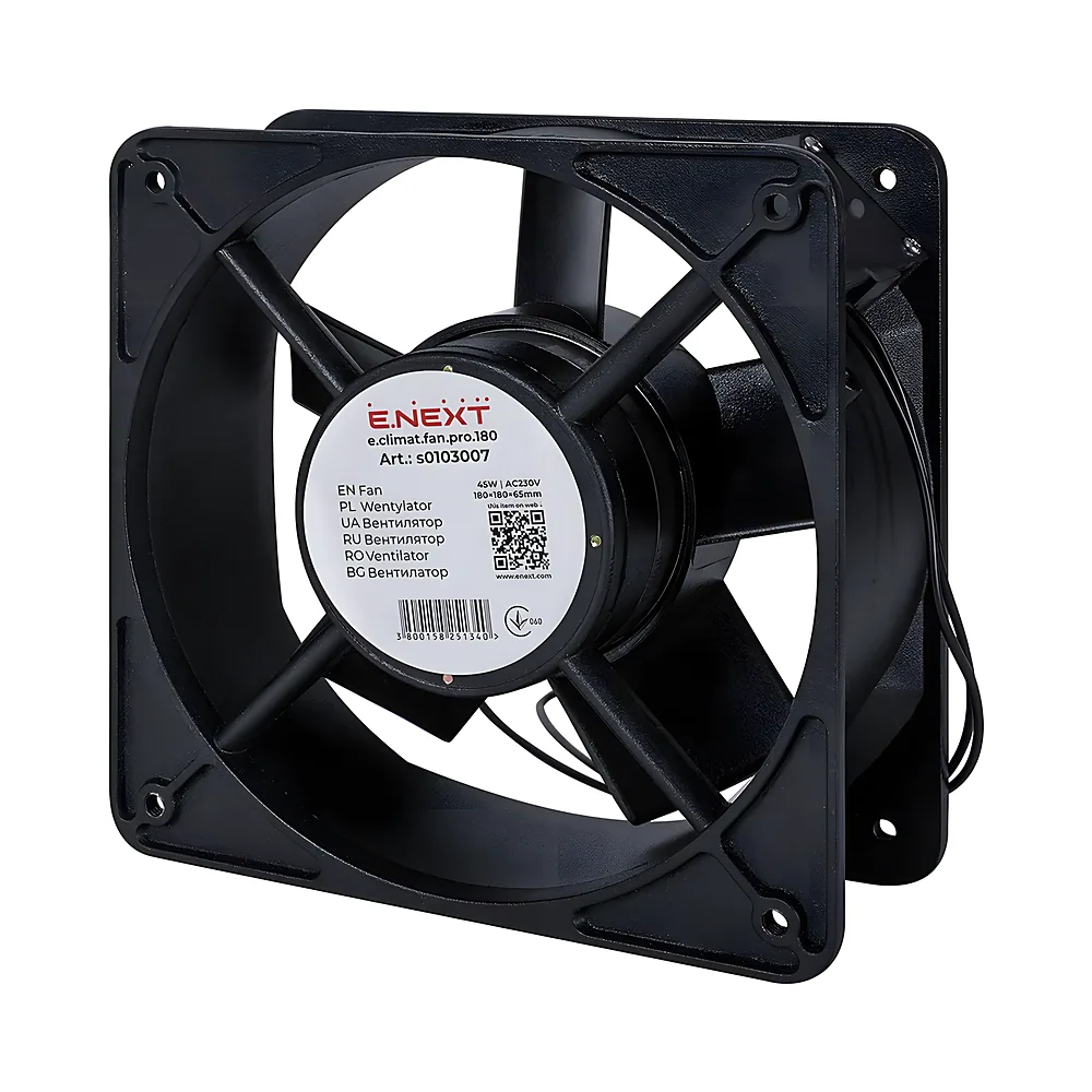 Вентилятор e.climat.fan.pro.180 180х180х65 мм 45 Вт 230 В AC E.NEXT s0103007