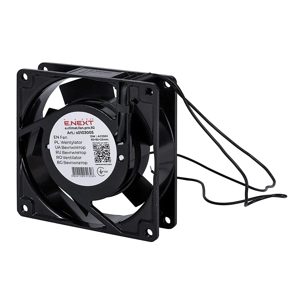 Вентилятор E.NEXT e.climat.fan.pro.92 92x92x25 мм 13 Вт AC230В s0103005
