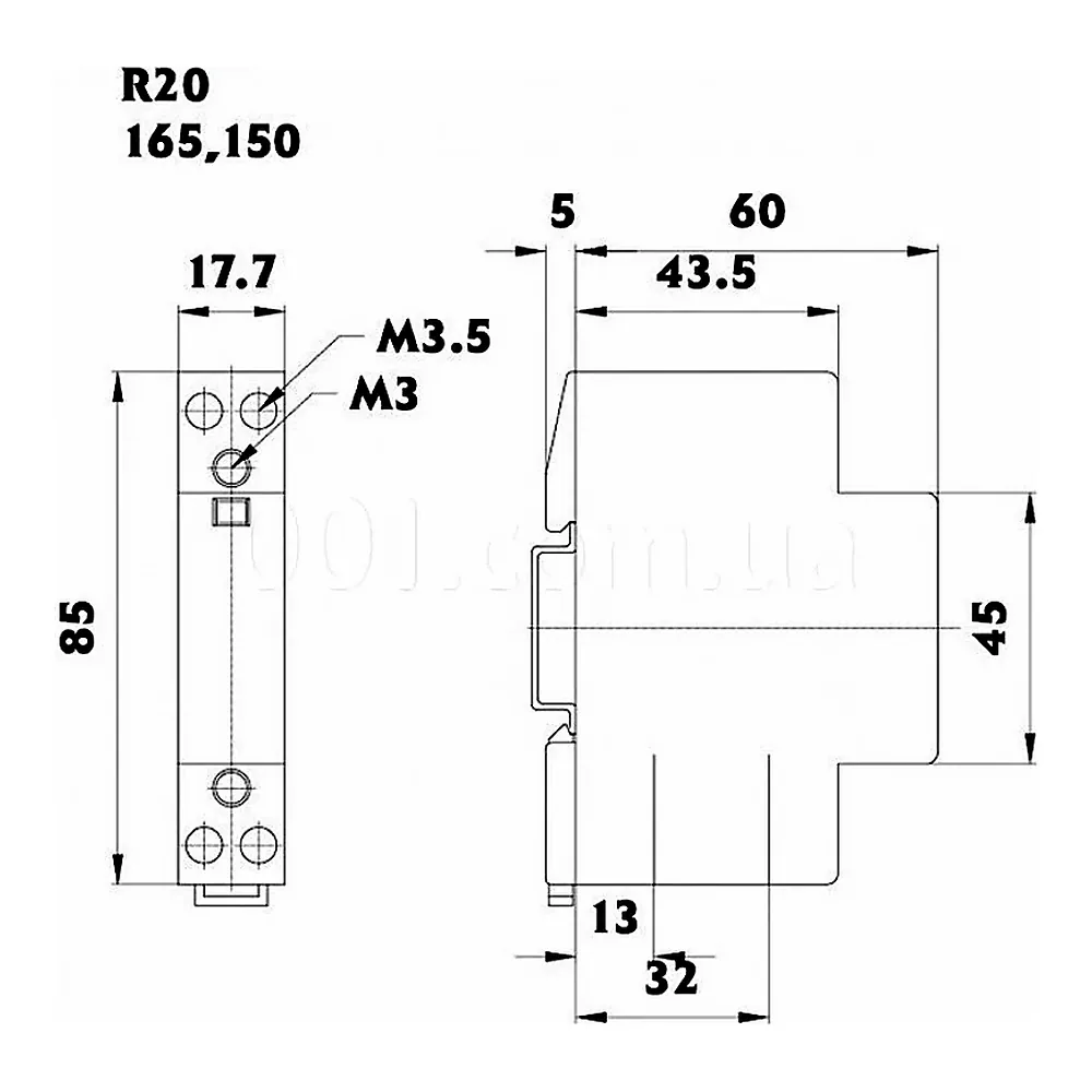 Модульний контактор RA 32-20 230 В AC ETI 2464075