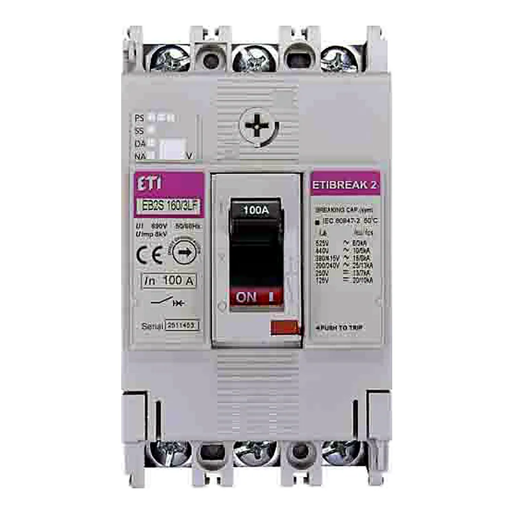 Автоматичний вимикач ETI EB2S 160/3LF 3P 100A 16kA 4671809