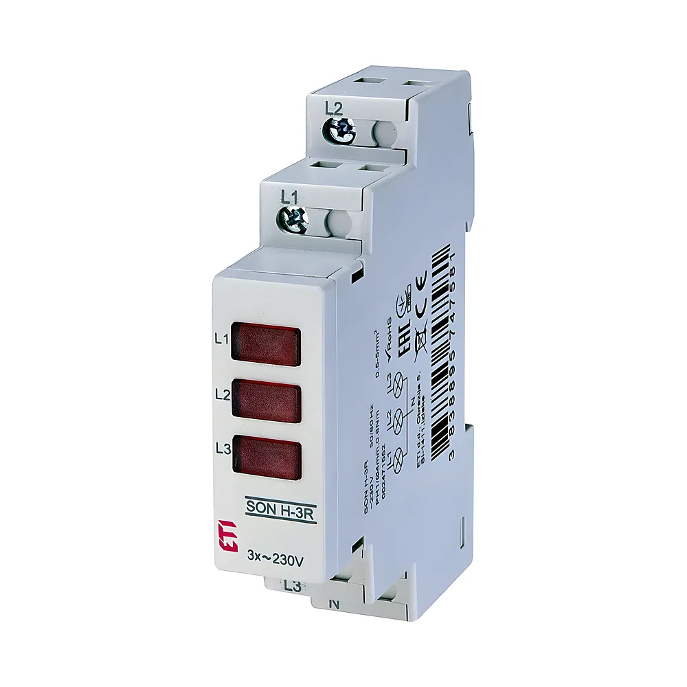 Індикатор наявності напруги трифазний SON H-3R 3x червоний LED ETI 2471552