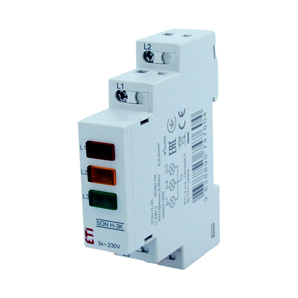 Трифазний індикатор наявності напруги ETI SON H-3K 3-кольоровий 2471553