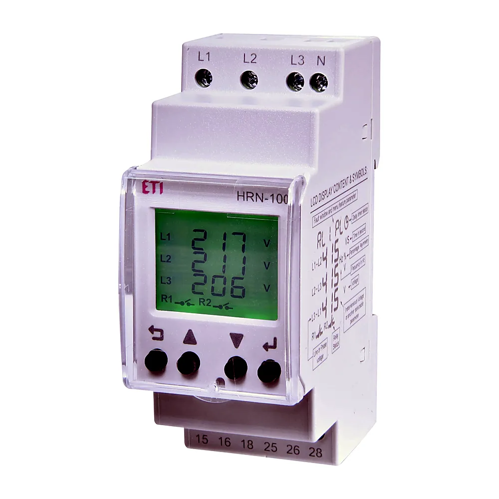 Багатофункціональне реле контролю напруги ETI HRN-100 3F 2x5A_AC1 2470303