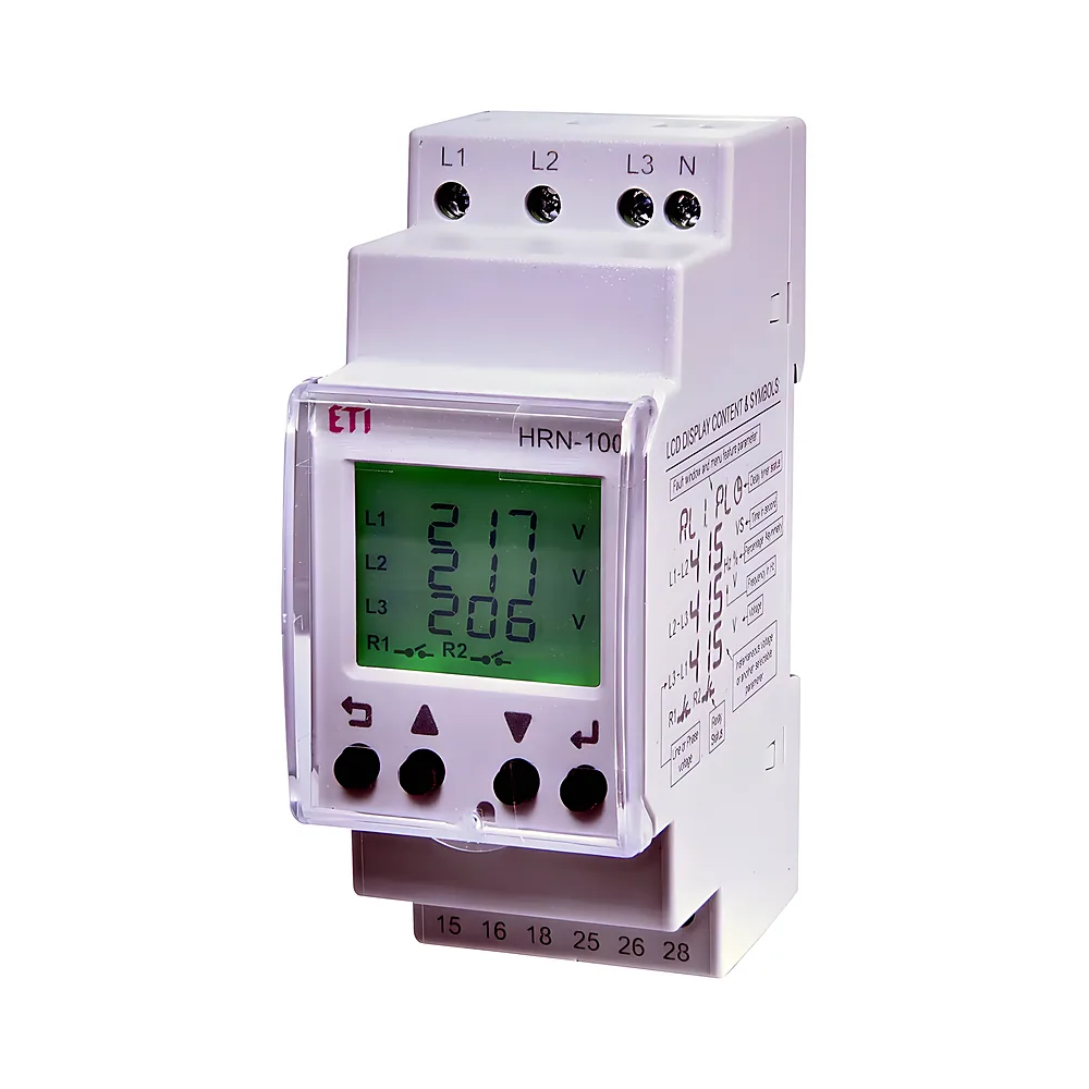 Багатофункціональне реле контролю напруги HRN-100 3F 2х5 А AC1 ETI 2470303