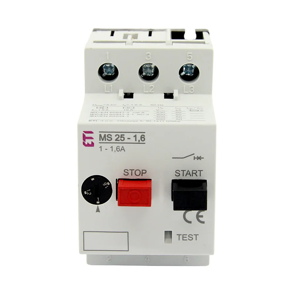 Автоматичний вимикач захисту двигуна ETI MS25-1,6 4600060