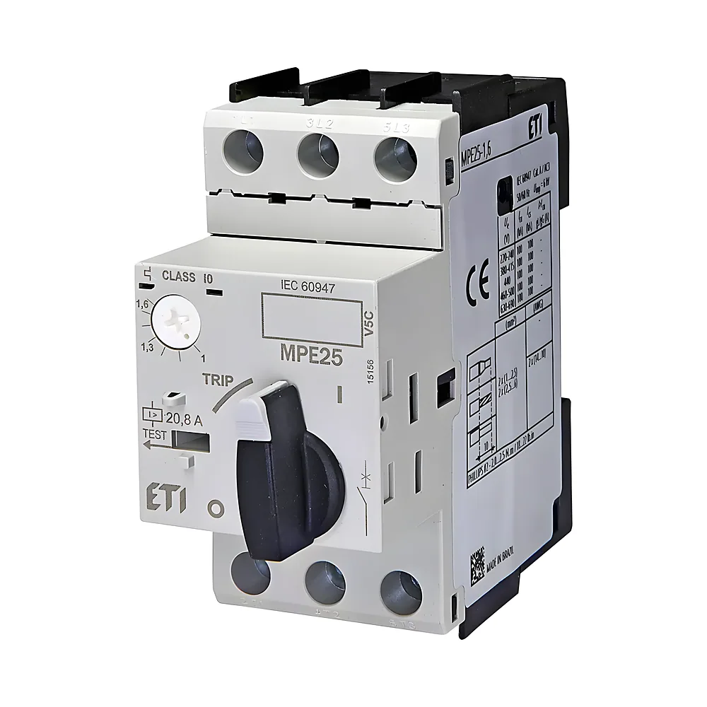 Автоматичний вимикач захисту двигуна MPE25-1,6 ETI 4648006
