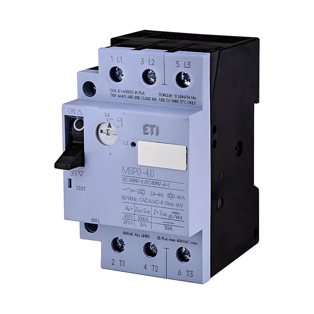 Автоматичний вимикач захисту двигуна MSP0-4 2,4-4 А 1,5 кВт ETI 4646622