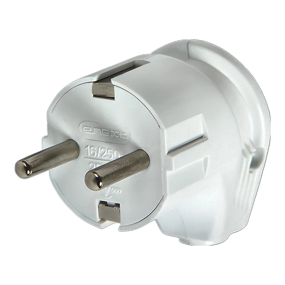 Вилка побутова e.plug.angle.007.16 з заземленням 16 А кутова біла E.NEXT s9100004