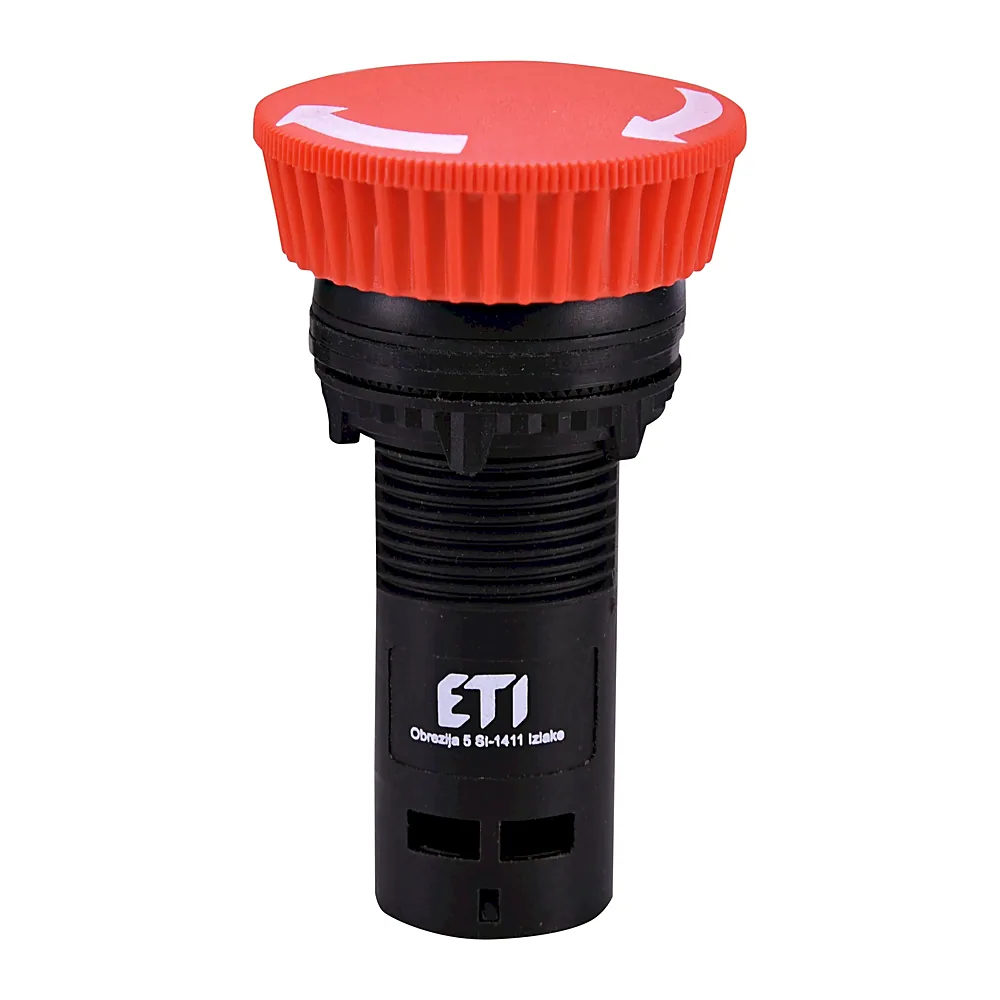 Кнопка моноблочна ETI ECM-T01-R грибок 1NC червона 4771483