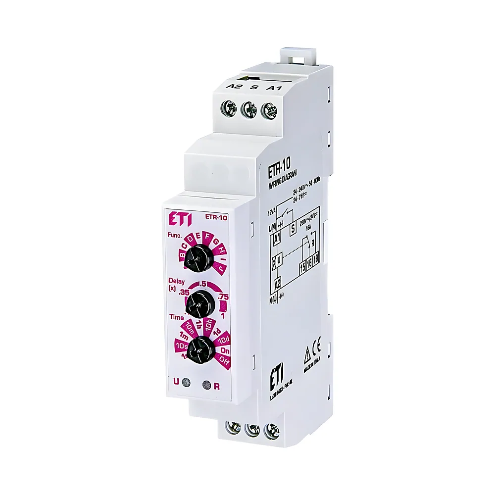 Реле часу ETR-10 24-240 В AC/24-75 В DC 1х16 А AC1 багатофункціональне ETI 2472200