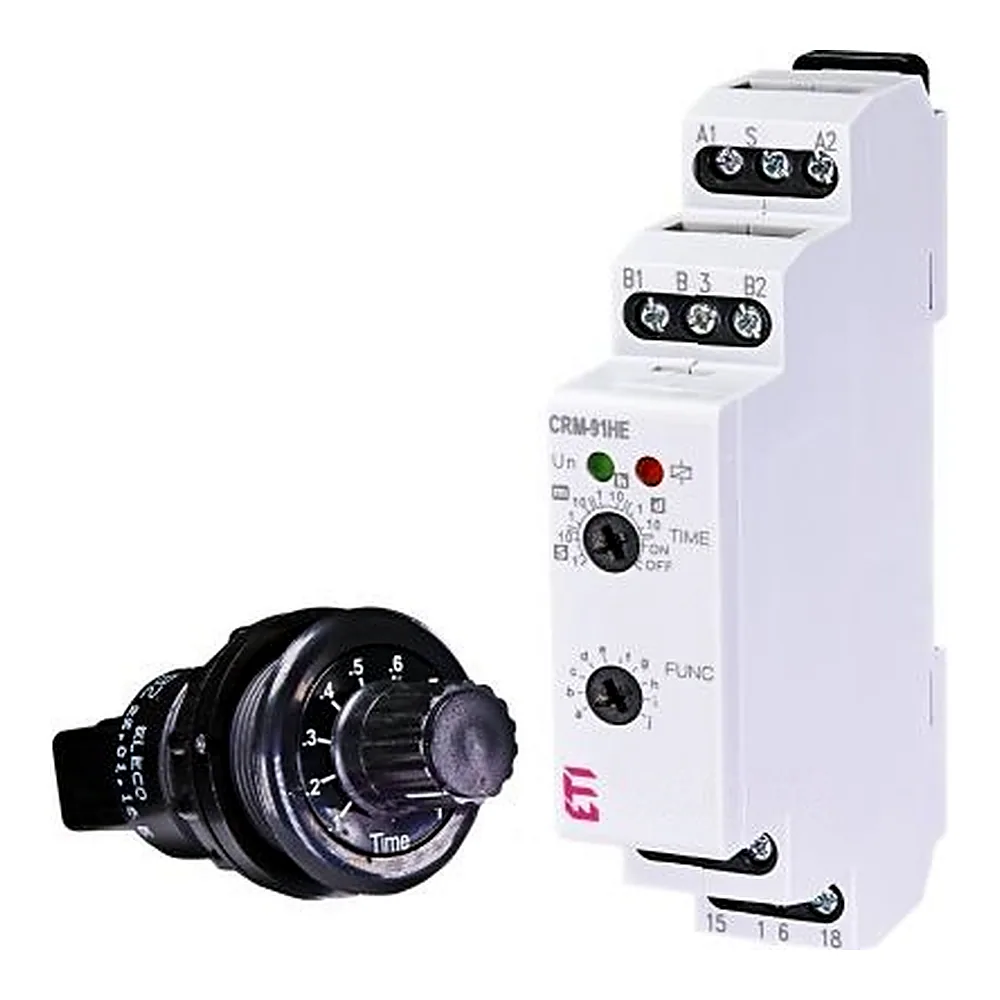 Багатофункціональне реле часу CRM-91HE UNI 12-240V AC/DC (1x16A_AC1), ETI