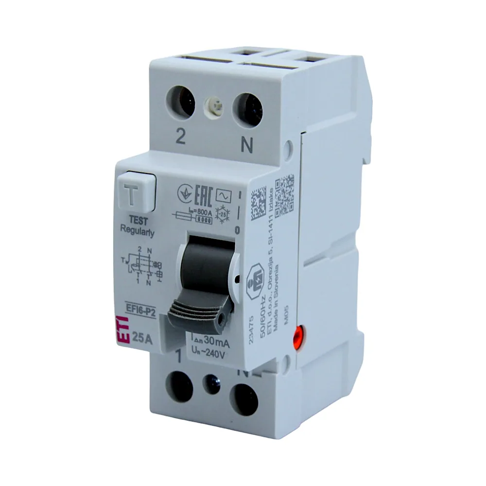 ПЗВ ETI EFI6-P2 2P 25A 30mA AC 2061251