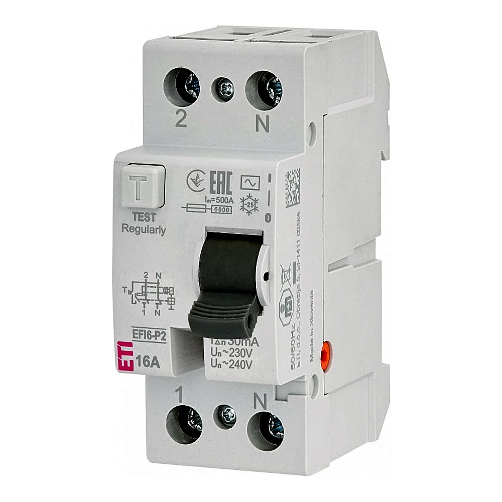 ПЗВ ETI EFI6-P2 2P 16A 30mA AC 2061250