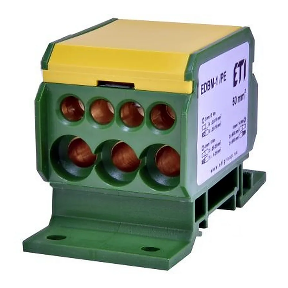 Блок розподільчий ETI EDBM-1/PE 160A 1x4-50 3x2,5-25 4x2,5-16 1102411