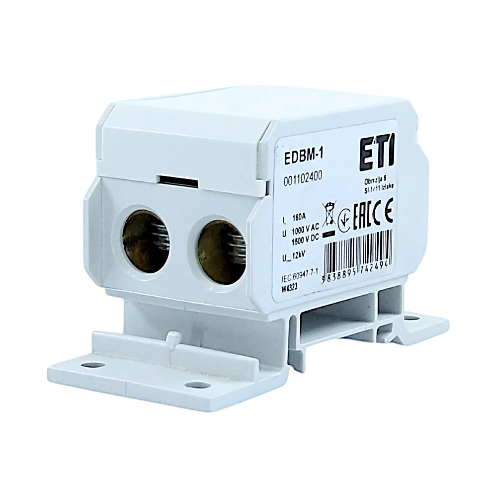Блок розподільчий ETI EDBM-1 160A 1x4-50 3x2,5-25 4x2,5-16 1102400