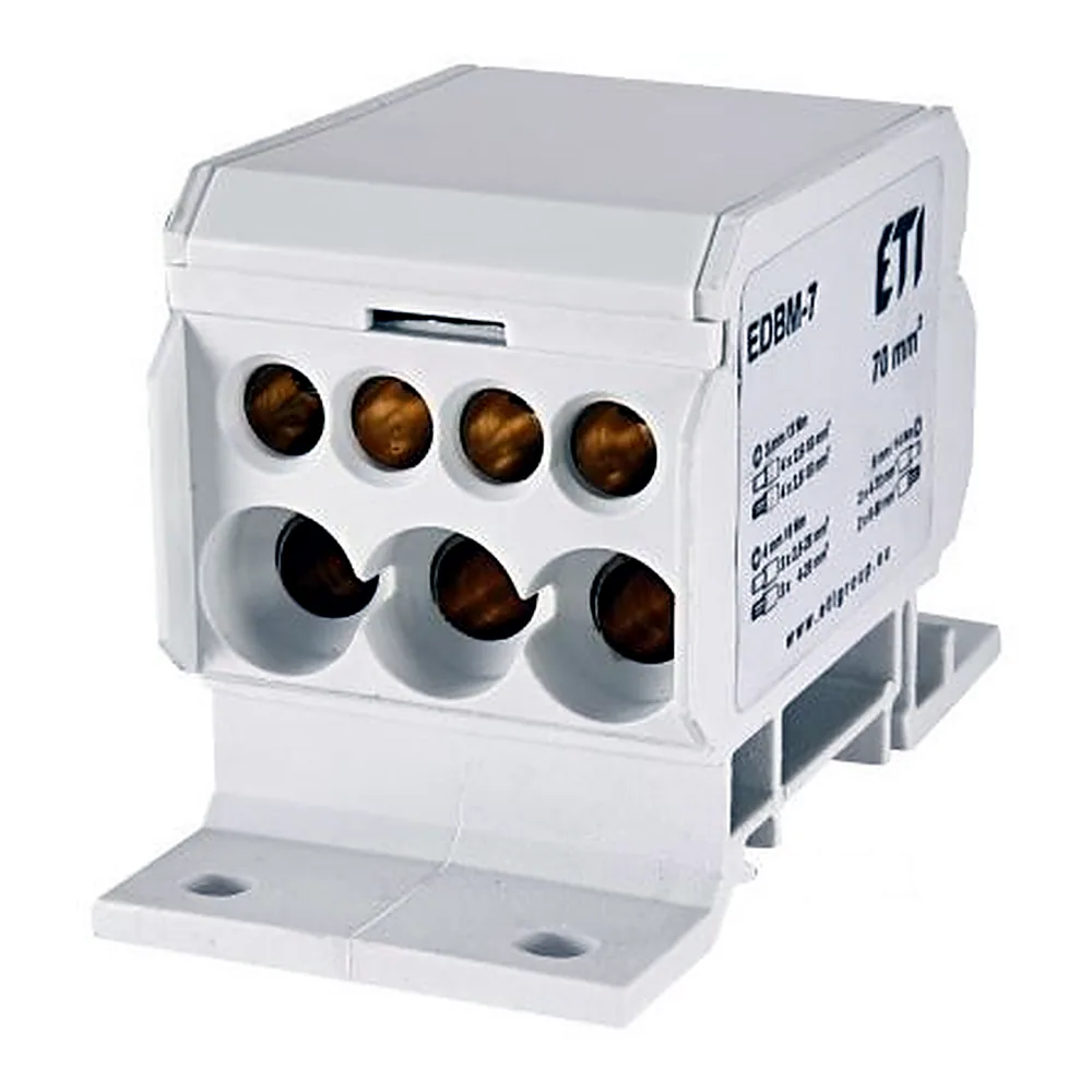 Блок розподільчий ETI EDBM-7 192A 1500V 1x4-70 3x2,5-25 4x2,5-16 1102422