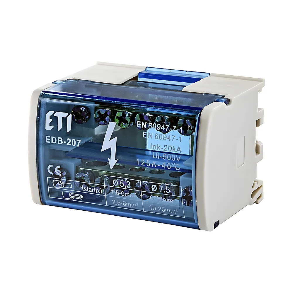 Блок розподільчий EDB-207 125 А 2P 7 виходів ETI 1102300