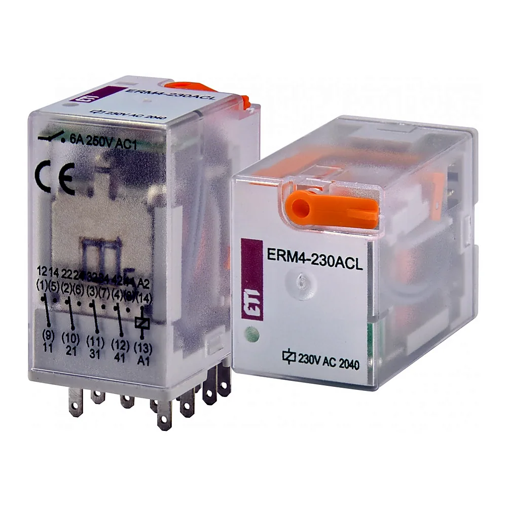 Реле електромеханічне ETI ERM4-230AC 4p 2473010