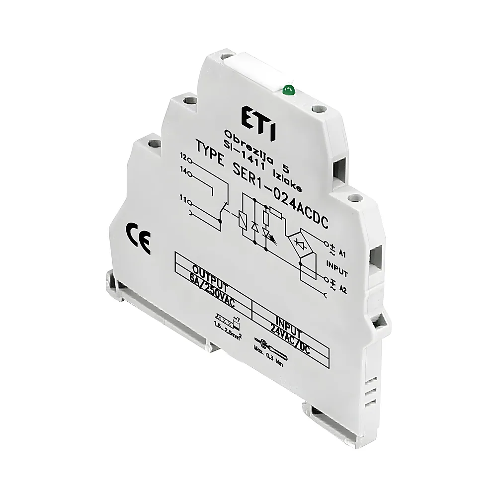 Проміжне реле SER1-024 ACDC 1CO 6 А 250 В AC ETI 2473052