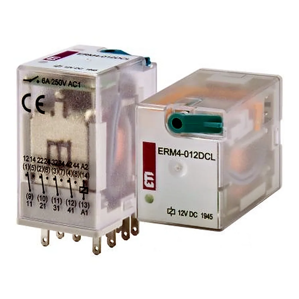 Реле електромеханічне ETI ERM4-012DCL 4p 2473021