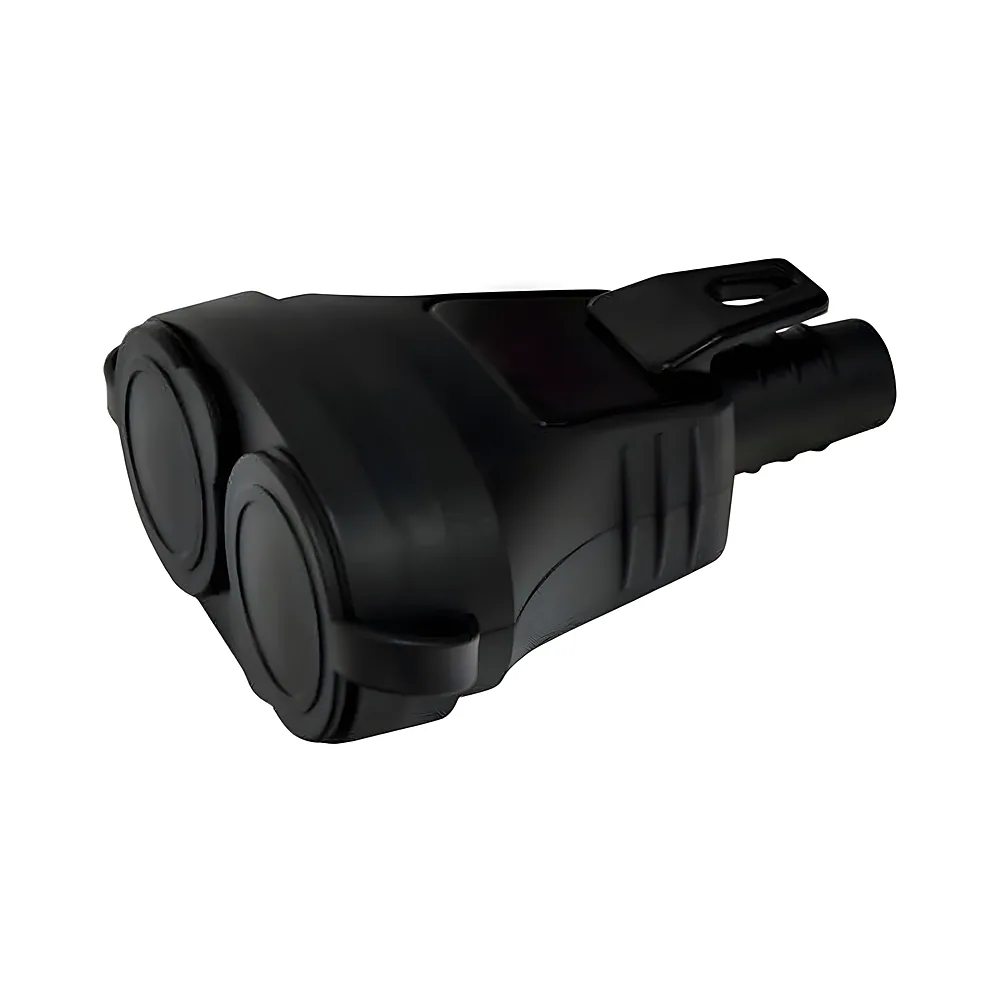 Розеткова колодка кабельна ERS-2C Schuko IP44 2 гнізда каучукова чорна ETI 4481013