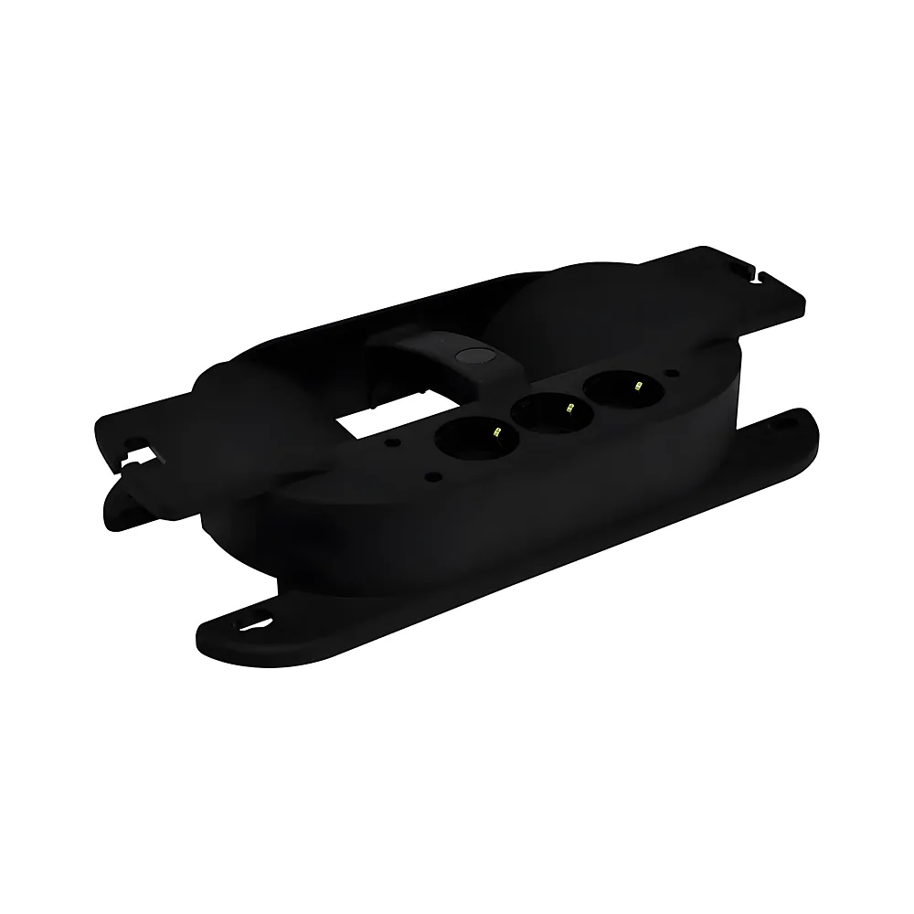 Розеткова колодка 3-місний з котушкою ERS-3HC Schuko каучук чорний ETI 4481012