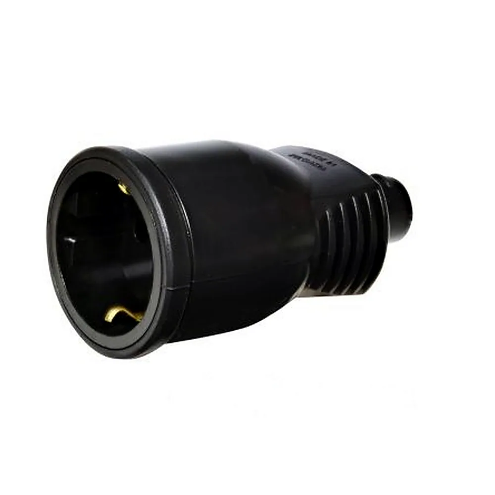 Розетка кабельна ETI ERS-1 Schuko каучук чорна 4481008