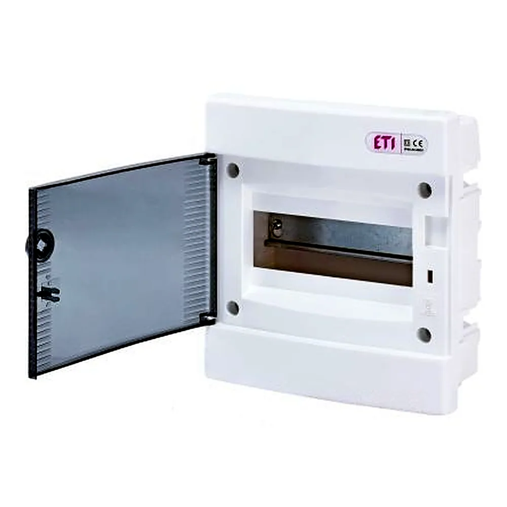 Щит ETI ECM 8PT 8 мод прозорі дверцята 1101010