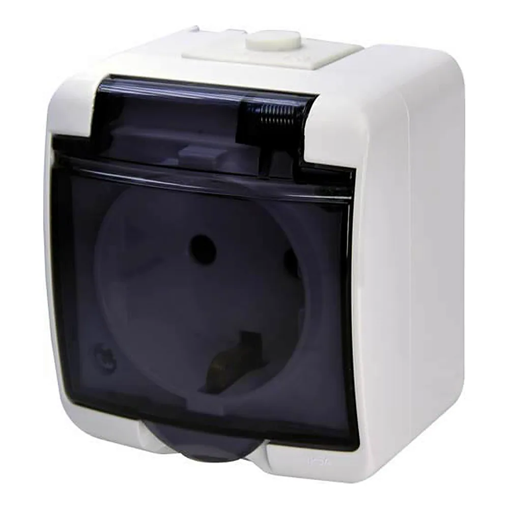 Розетка ETI Hermetics RHE-1sd Schuko з кришкою IP54 4668016